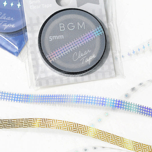 Clear Tape BGM - Check - 5mm x 5m