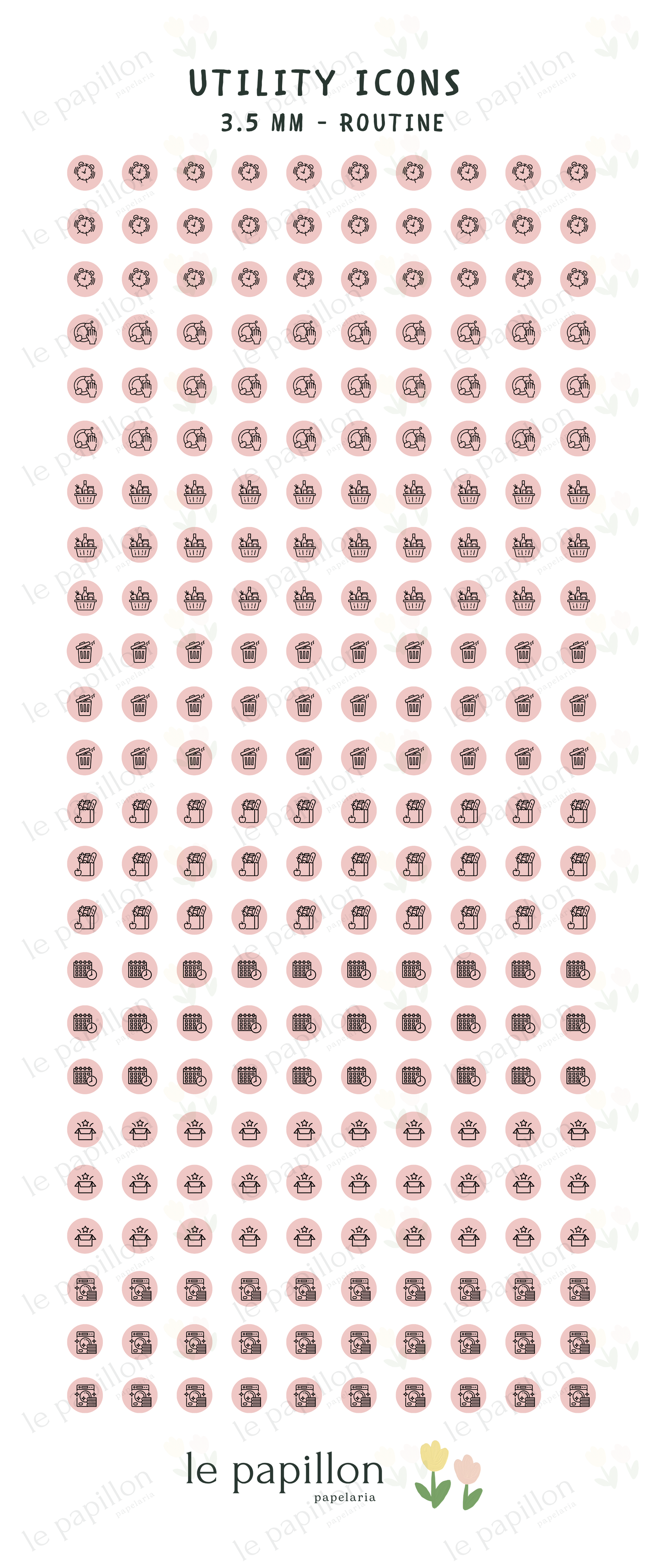 Cartela Utility Icons 3.5mm - Routine
