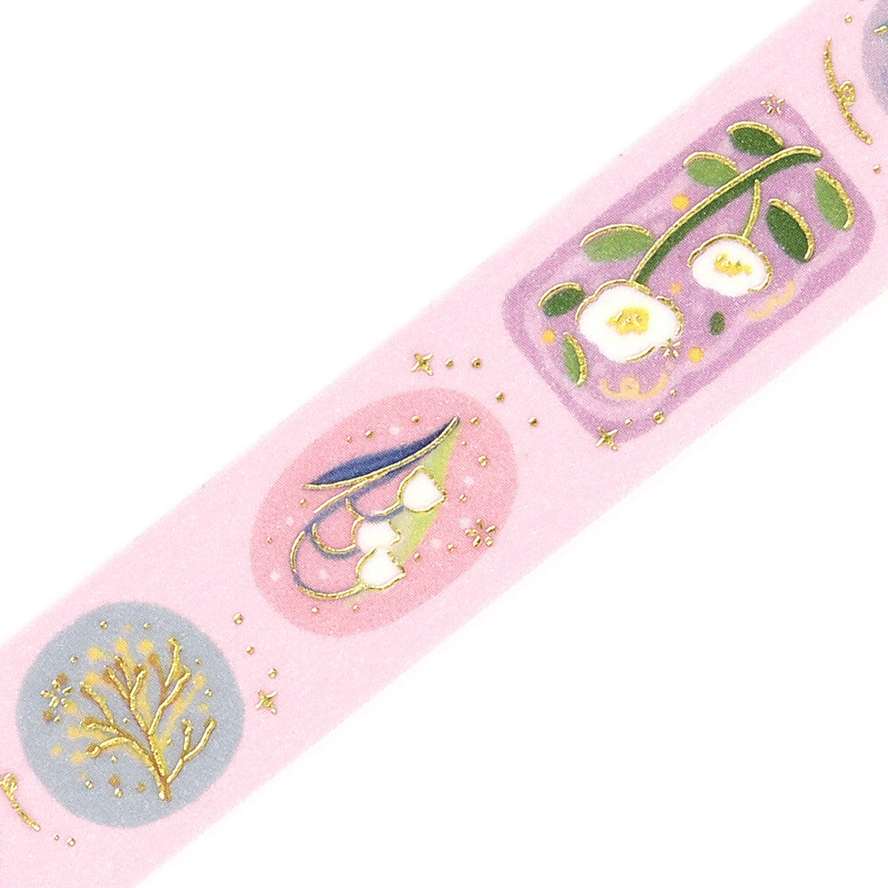 Washi Tape BGM - Flower Brooch - 15mm x 5m