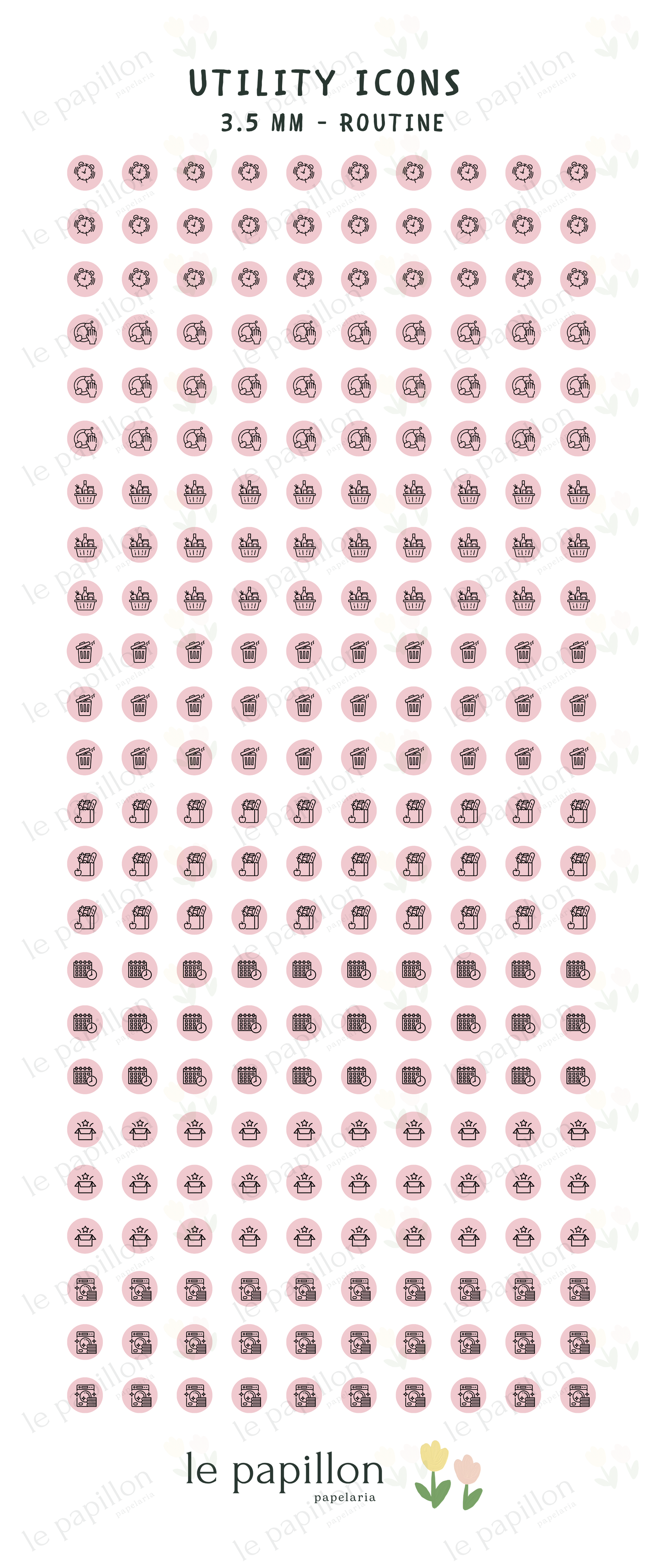 Cartela Utility Icons 3.5mm - Routine