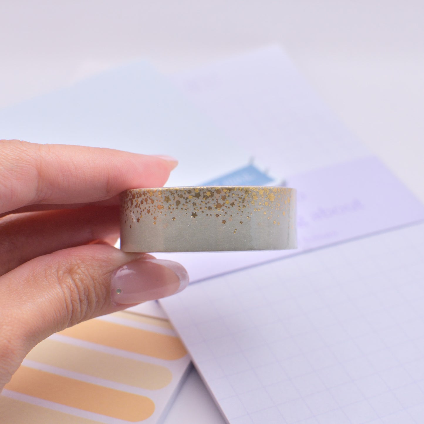 Amostra de Washi Tape - Simply Gilded 15 mm - Smoky Sage Stardust
