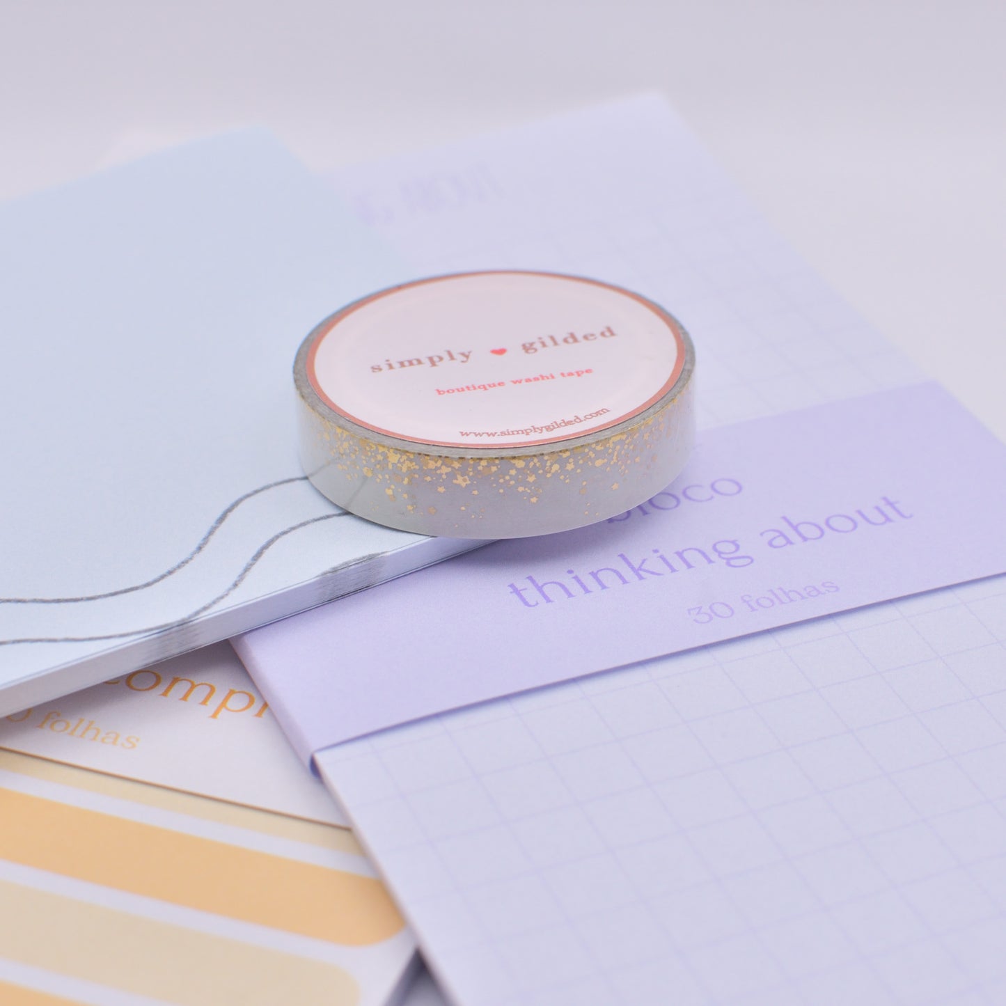 Amostra de Washi Tape - Simply Gilded 10 mm - Smoky Sage Stardust