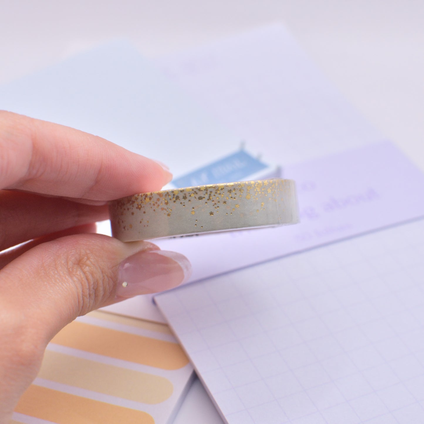 Amostra de Washi Tape - Simply Gilded 10 mm - Smoky Sage Stardust