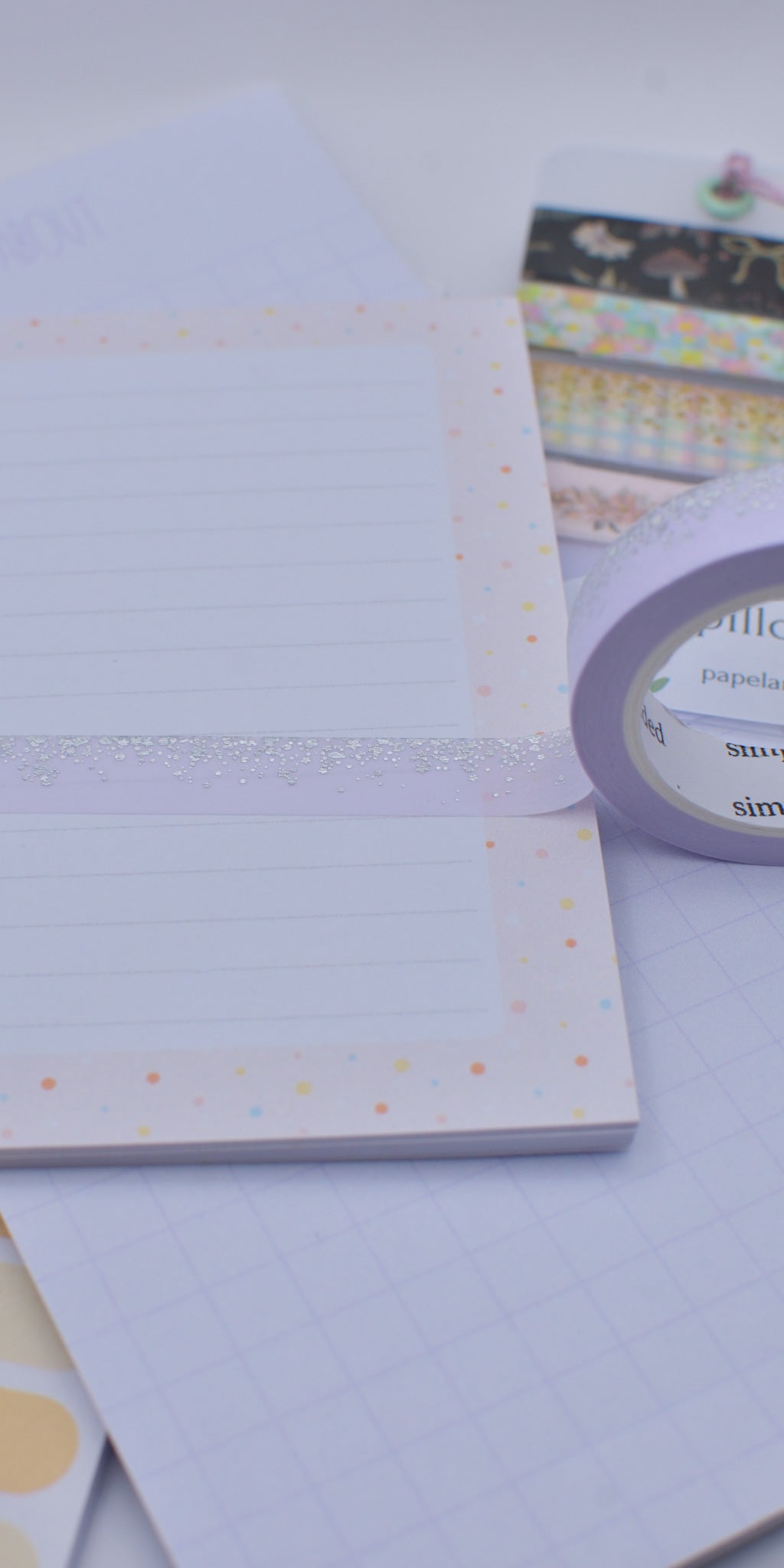 Amostra de Washi Tape - Simply Gilded 10 mm - Lavender Lullaby Stardust