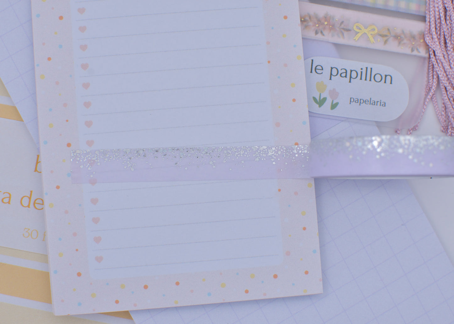 Amostra de Washi Tape - Simply Gilded 10 mm - Lavender Lullaby Stardust