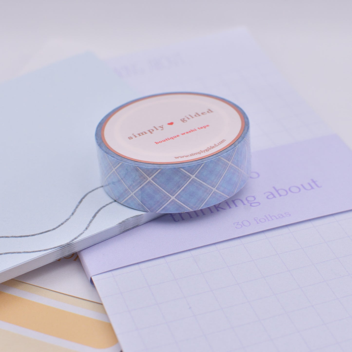 Amostra de Washi Tape - Simply Gilded 15 mm - Cotton Candy Blue