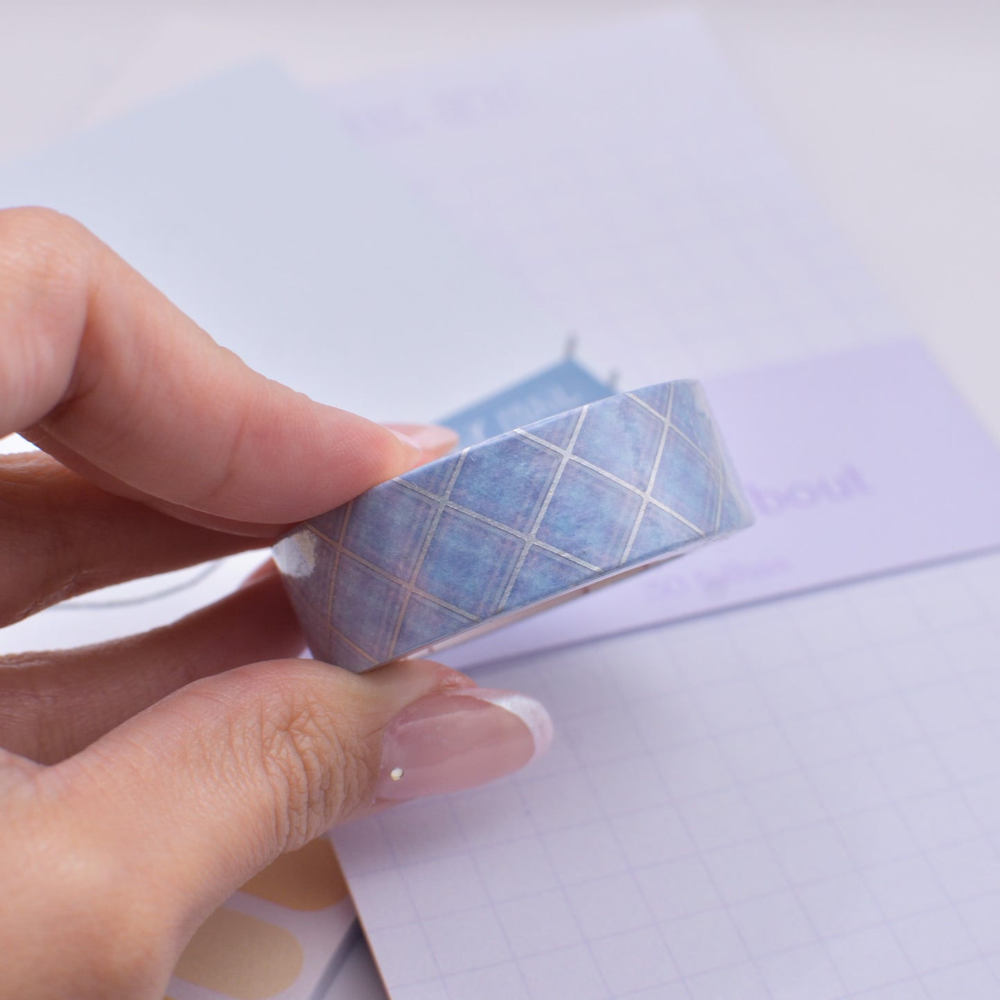 Amostra de Washi Tape - Simply Gilded 15 mm - Cotton Candy Blue
