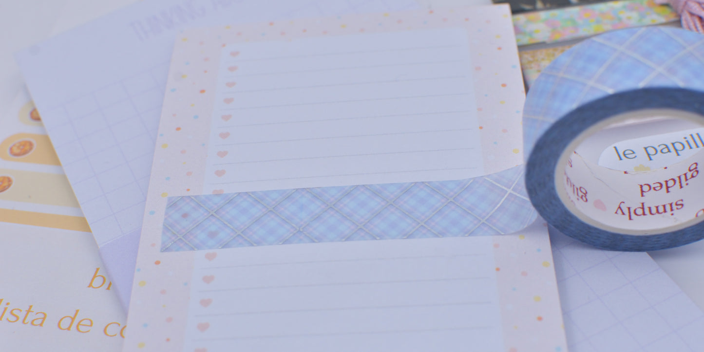 Amostra de Washi Tape - Simply Gilded 15 mm - Cotton Candy Blue