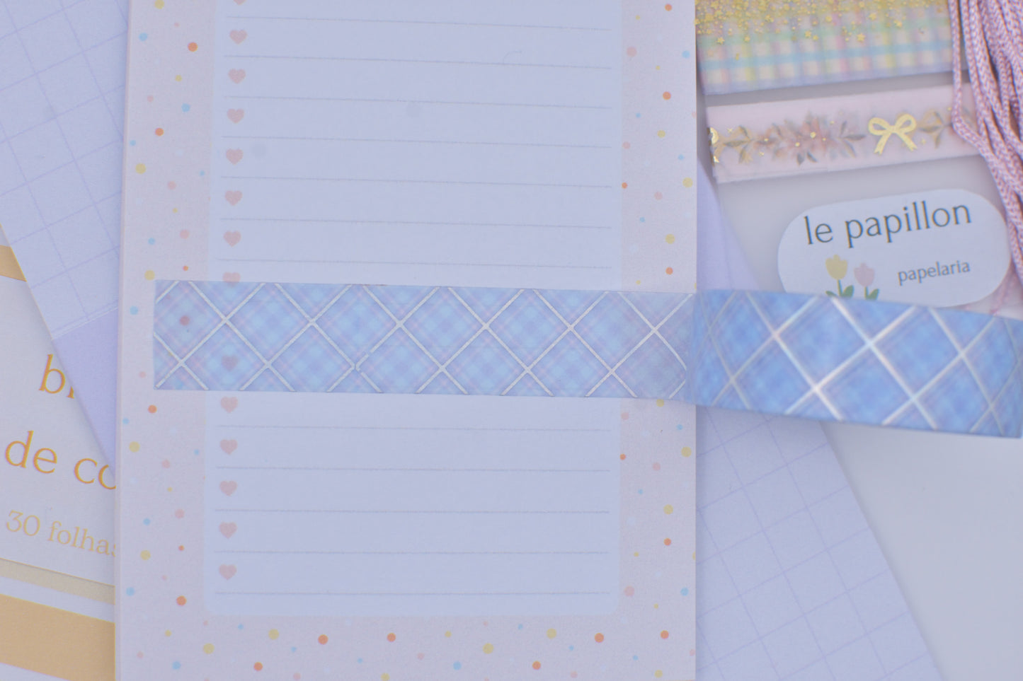 Amostra de Washi Tape - Simply Gilded 15 mm - Cotton Candy Blue