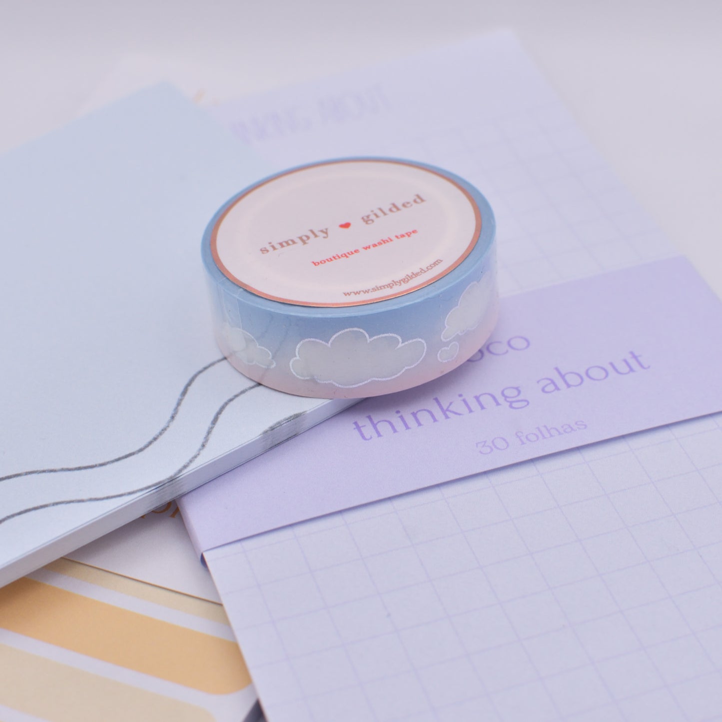 Amostra de Washi Tape - Simply Gilded 15 mm - Spring Sunrise Clouds