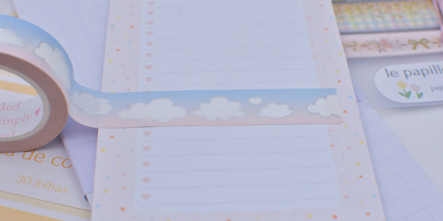 Amostra de Washi Tape - Simply Gilded 15 mm - Spring Sunrise Clouds