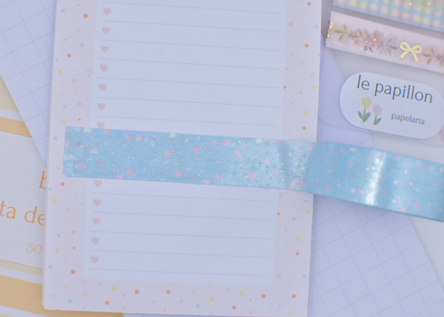 Amostra de Washi Tape - Simply Gilded 15 mm - Robins Egg Birthday Confetti