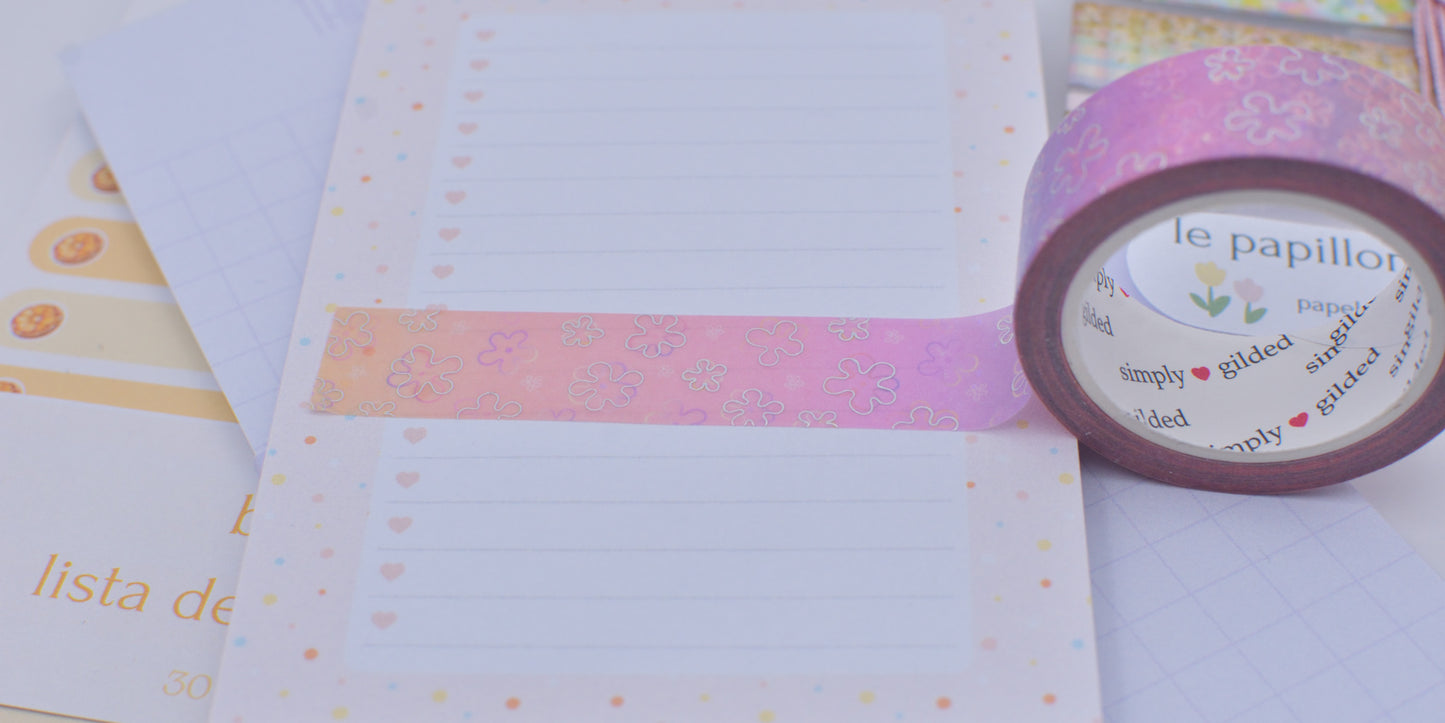 Amostra de Washi Tape - Simply Gilded 15 mm - Silly Sea Pattern