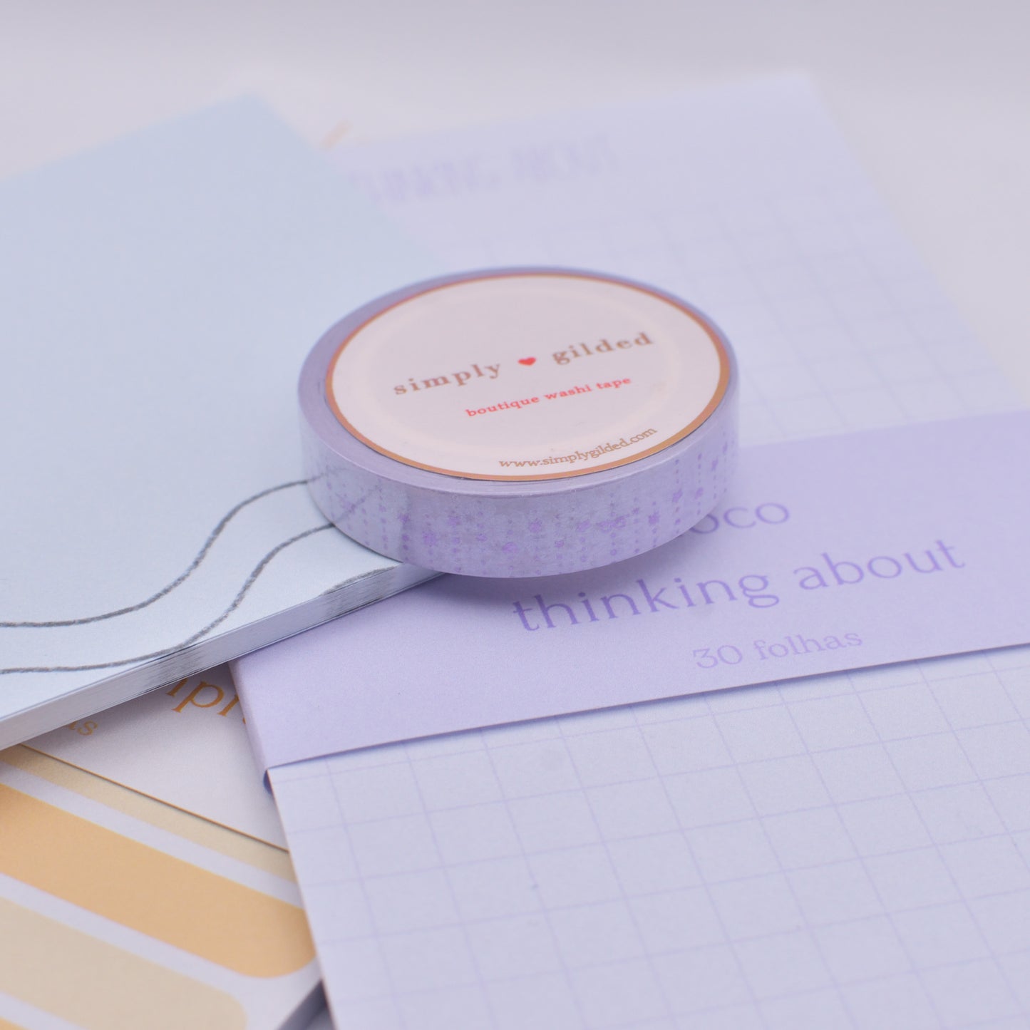Amostra de Washi Tape - Simply Gilded 10 mm - Light Purple Twinkle Garland