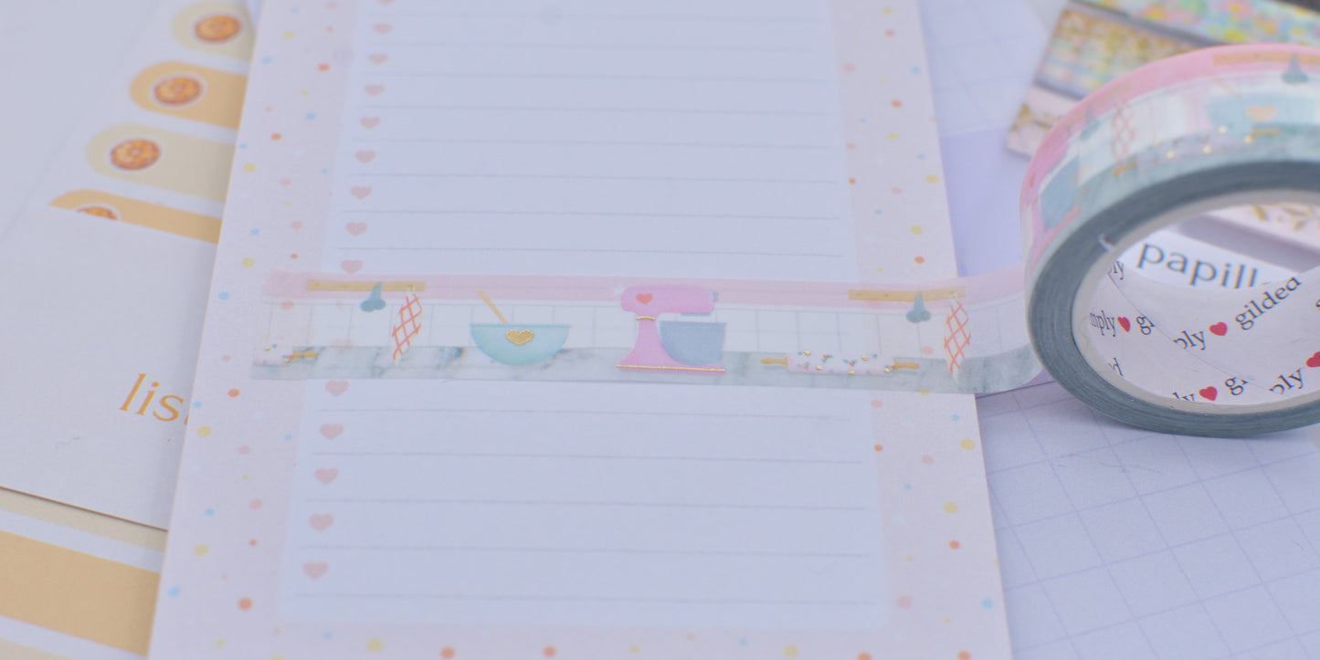 Amostra de Washi Tape - Simply Gilded 15 mm - Sugar & Spice Kitchen
