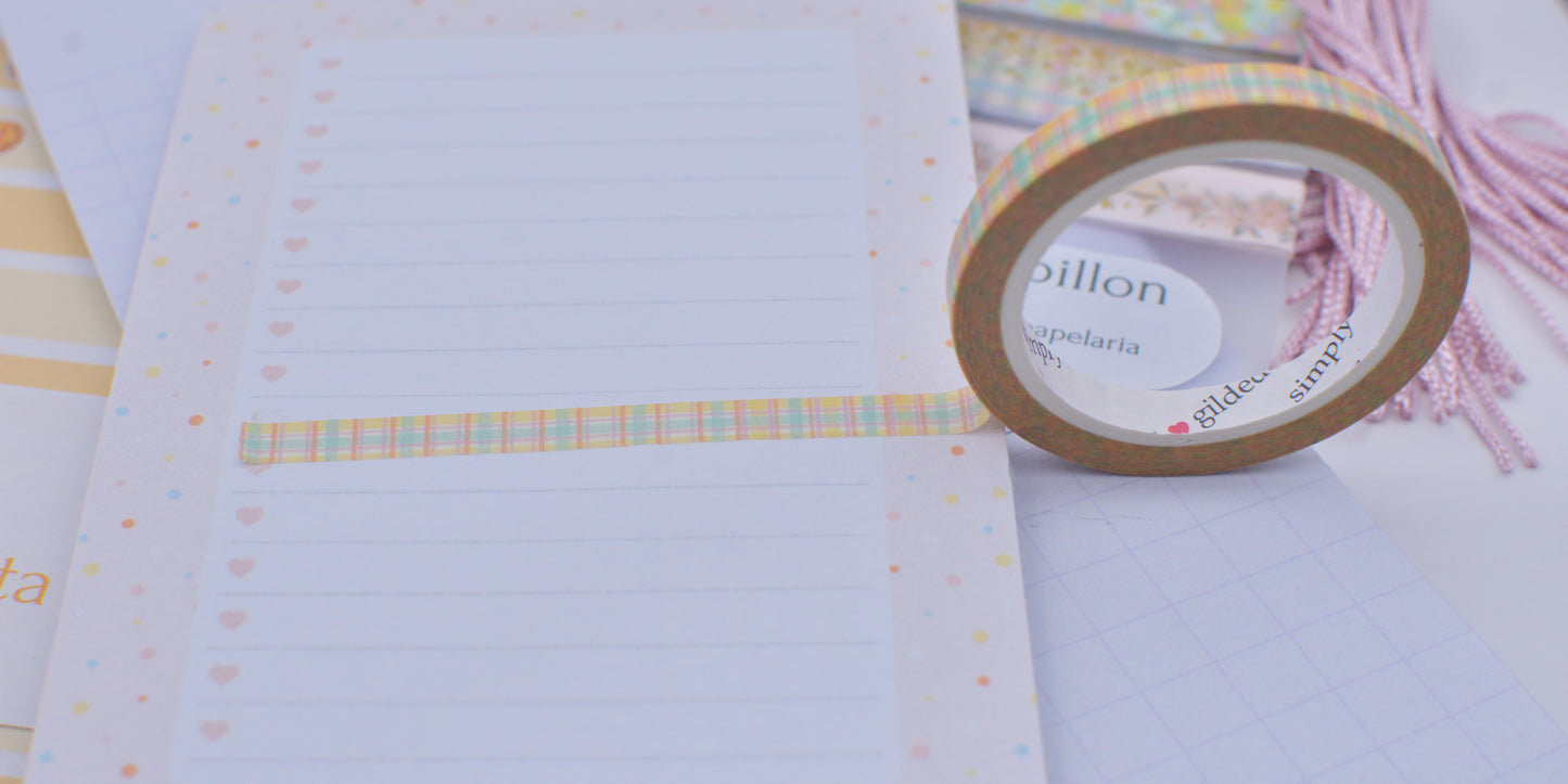Amostra de Washi Tape - Simply Gilded 5 mm - The Cascades Plaid