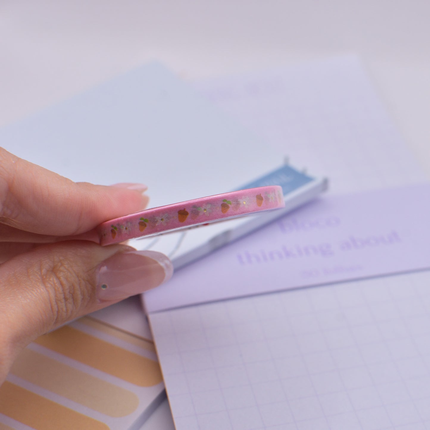 Amostra de Washi Tape - Simply Gilded 5 mm - Wildflower Sprouting Acom