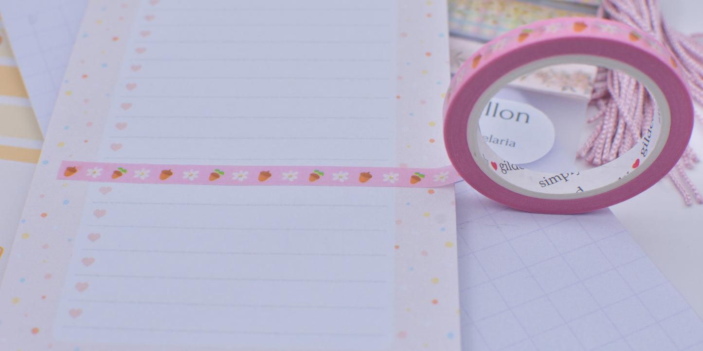 Amostra de Washi Tape - Simply Gilded 5 mm - Wildflower Sprouting Acom