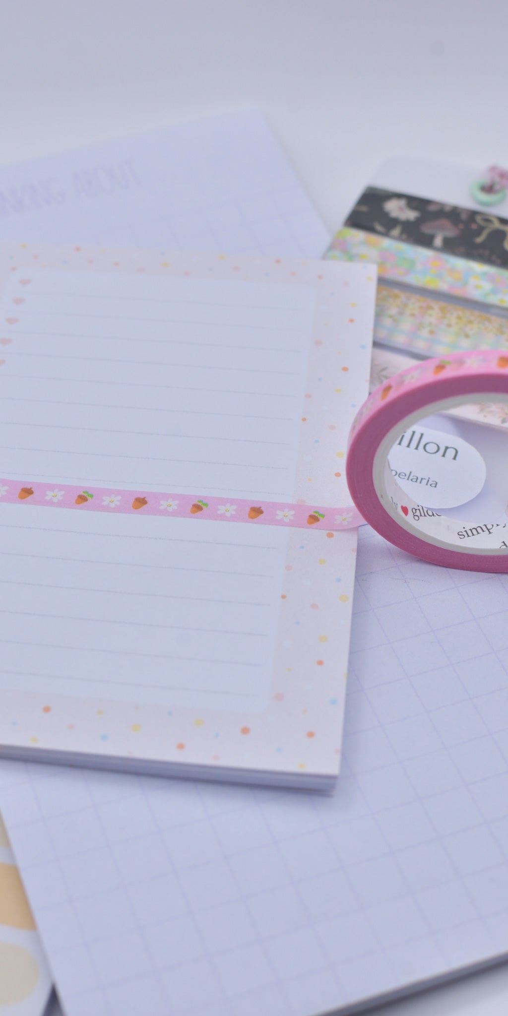 Amostra de Washi Tape - Simply Gilded 5 mm - Wildflower Sprouting Acom
