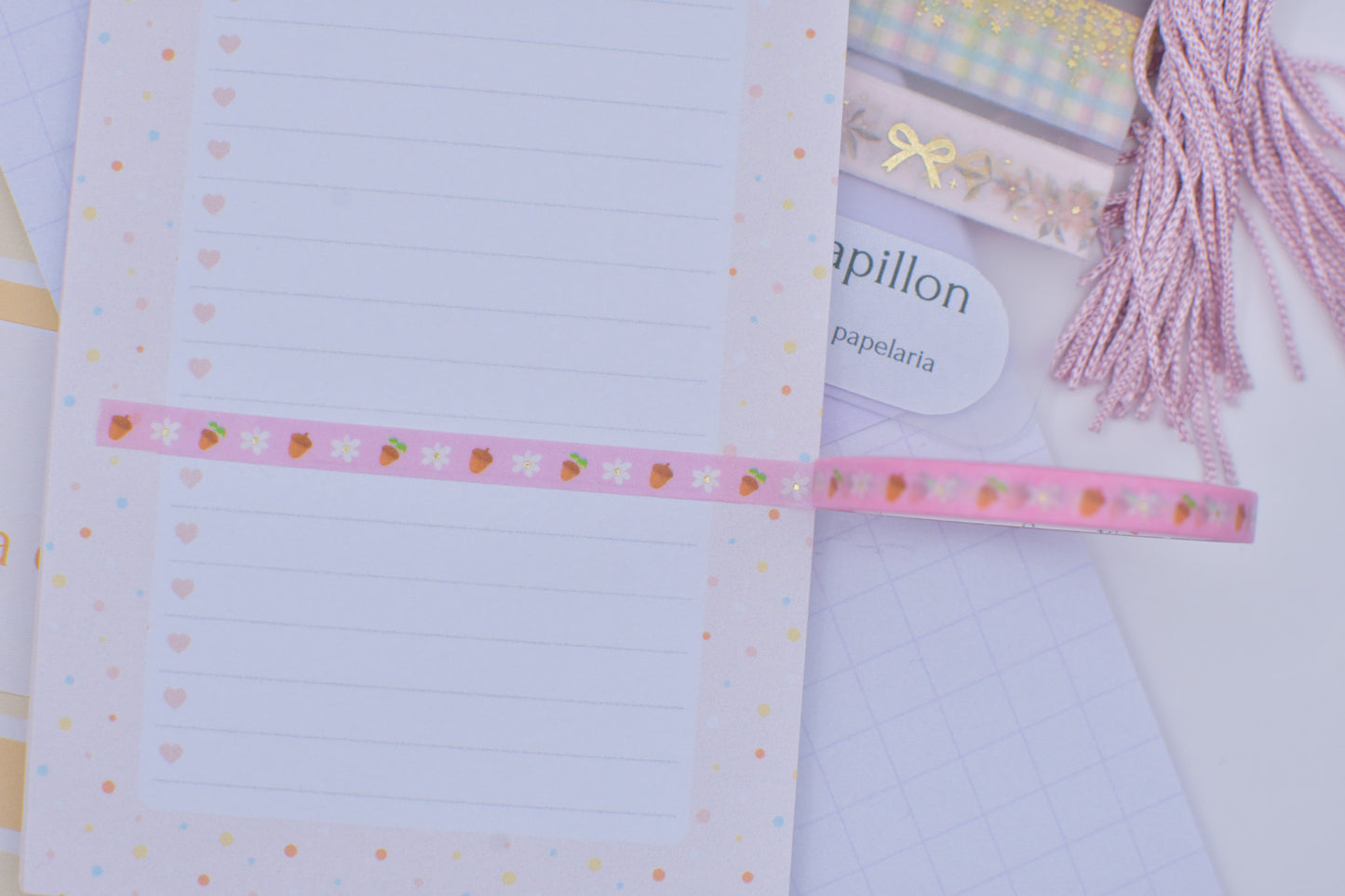 Amostra de Washi Tape - Simply Gilded 5 mm - Wildflower Sprouting Acom
