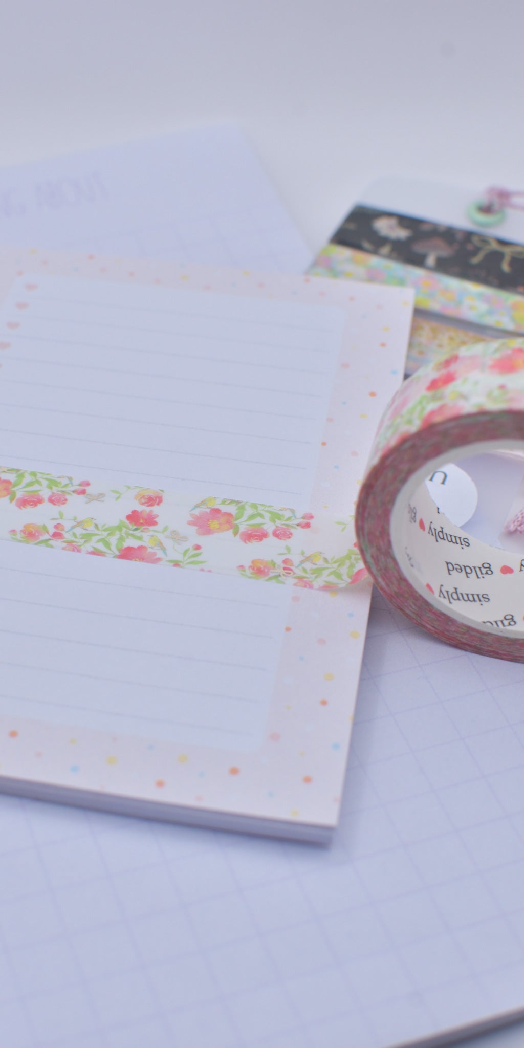 Amostra de Washi Tape - Simply Gilded 15 mm - Bright Floral Aviary