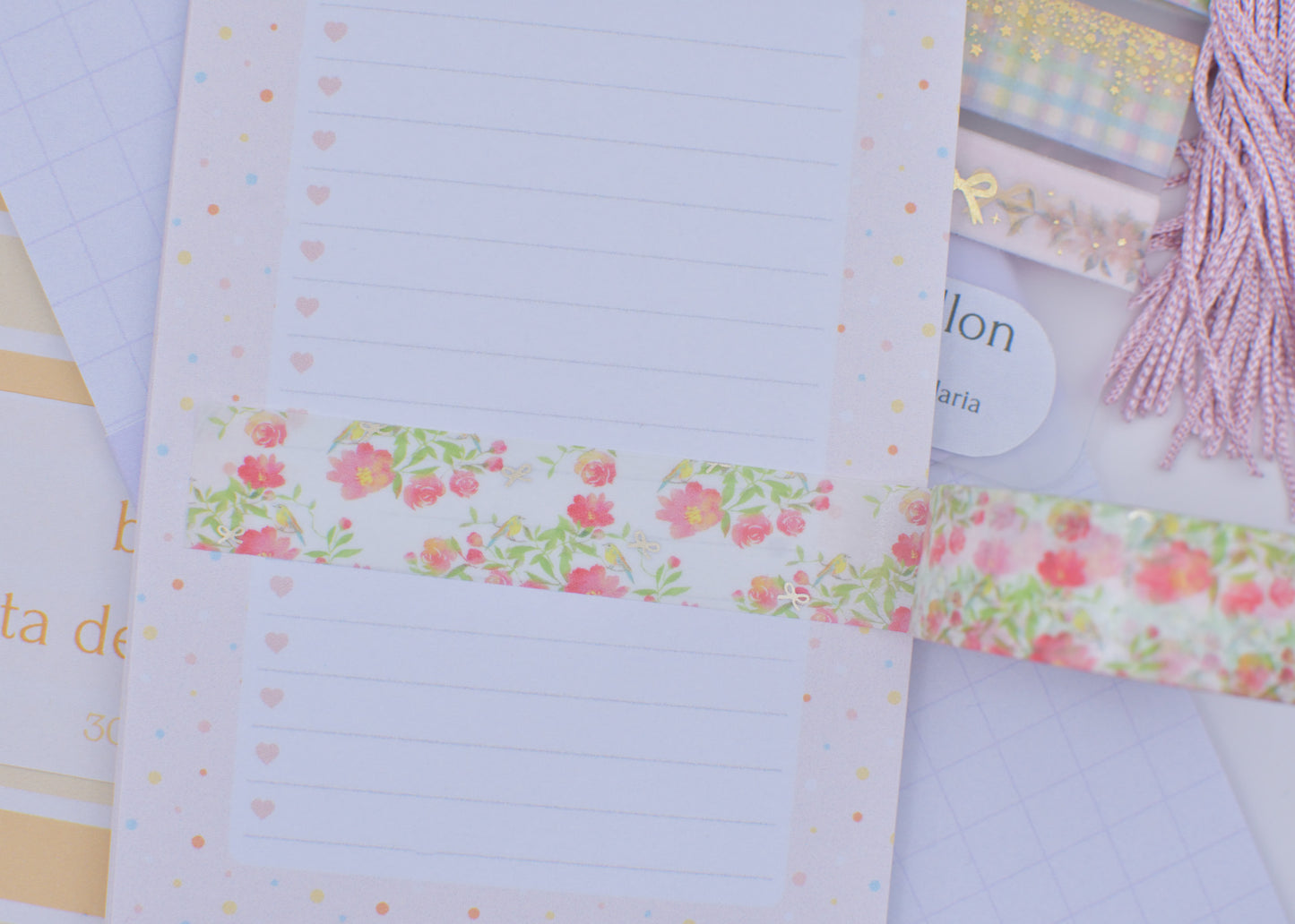 Amostra de Washi Tape - Simply Gilded 15 mm - Bright Floral Aviary