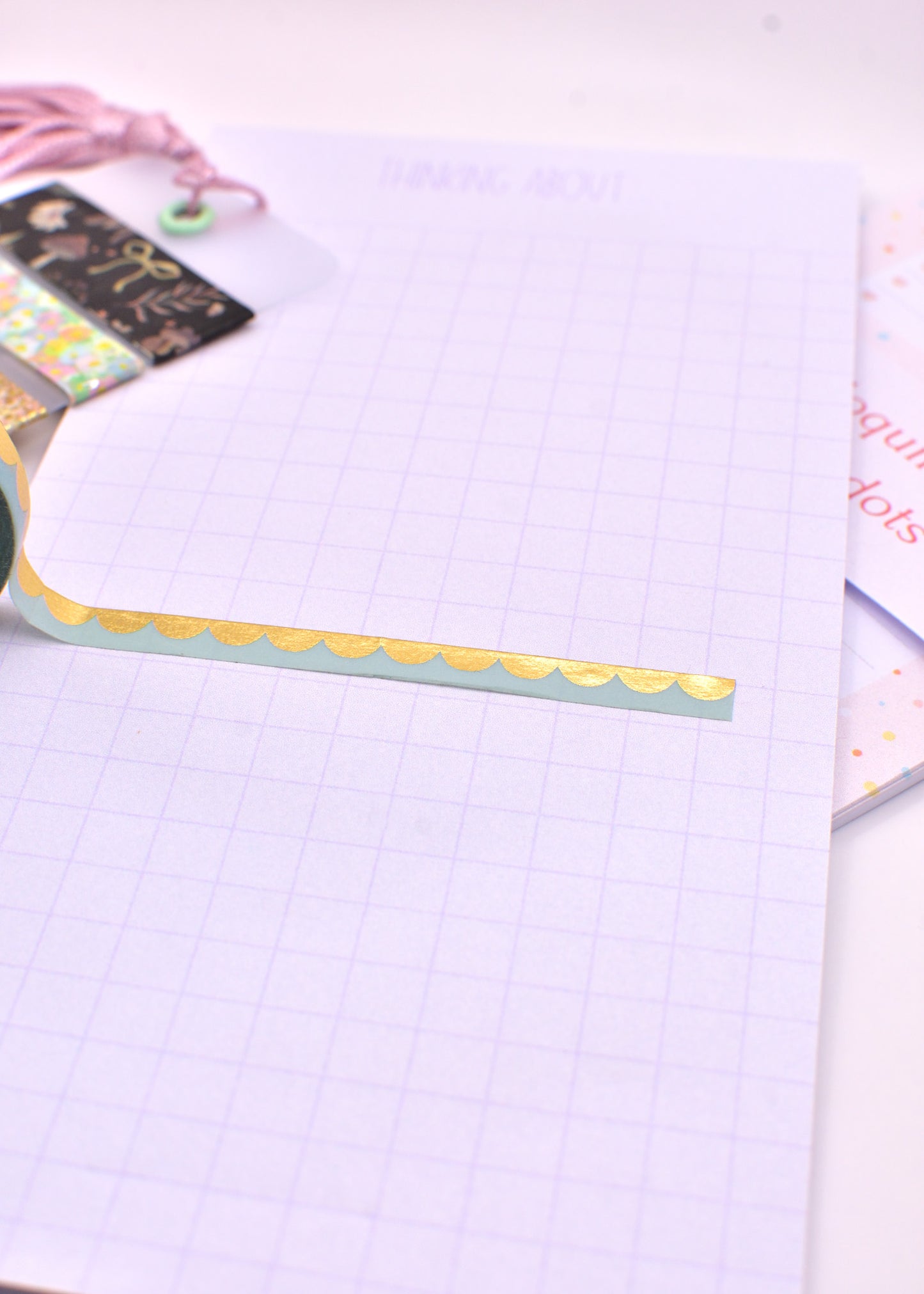 Amostra de Washi Tape - Simply Gilded 7 mm - Onda Dourada Menta