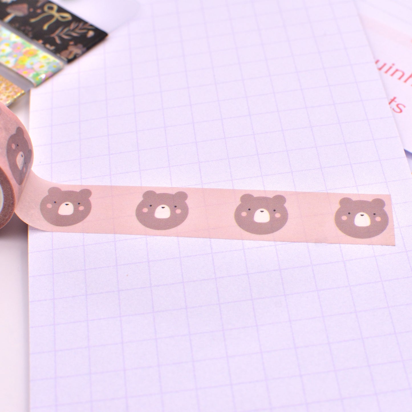Amostra de Washi Tape - Simply Gilded 15 mm - Ursos
