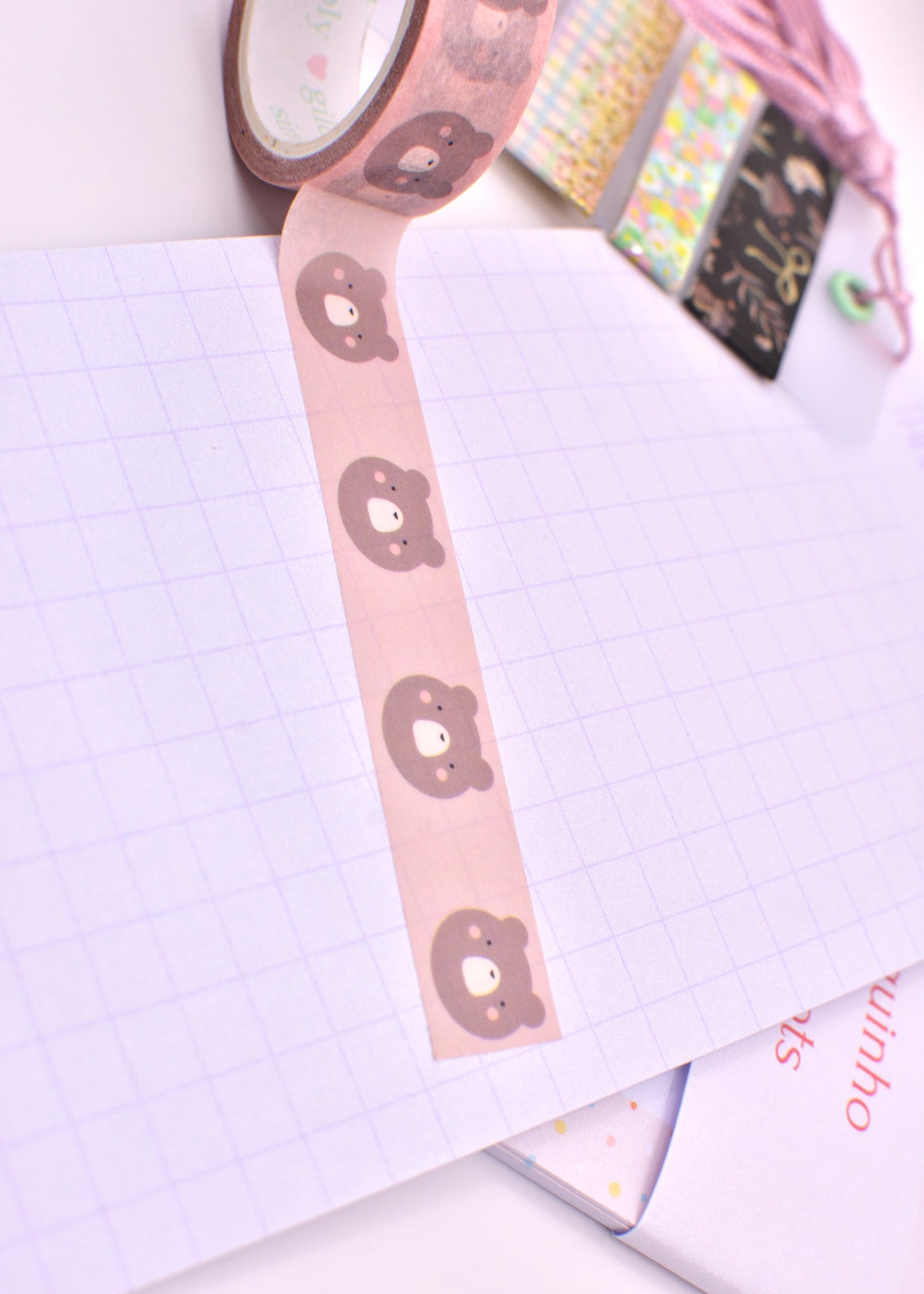 Amostra de Washi Tape - Simply Gilded 15 mm - Ursos