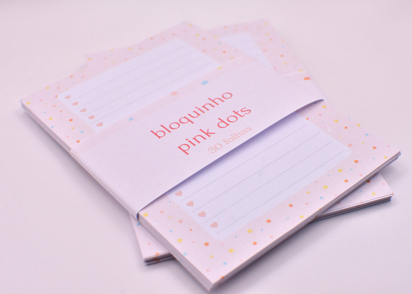 Bloquinho Pautado – Pink Dots