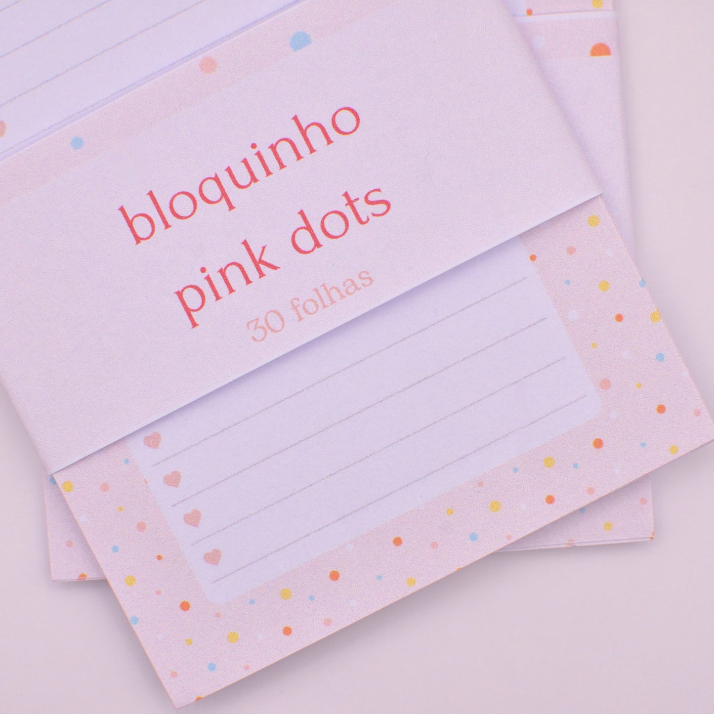 Bloquinho Pautado – Pink Dots