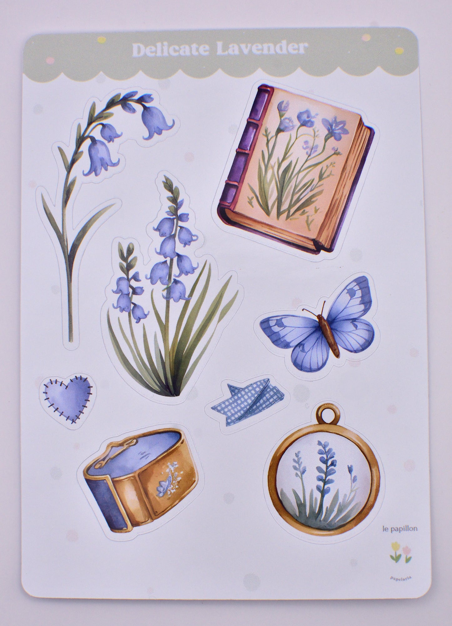 Cartela de Adesivos Delicate Lavender