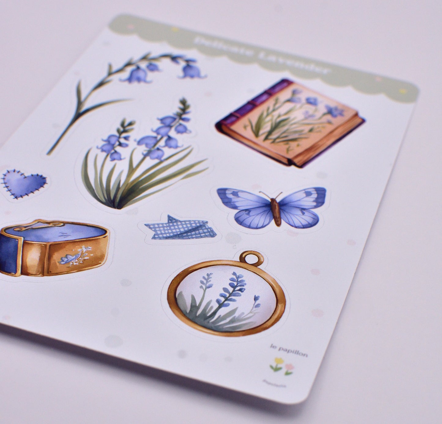 Cartela de Adesivos Delicate Lavender