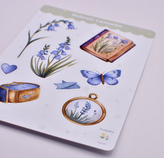 Cartela de Adesivos Delicate Lavender