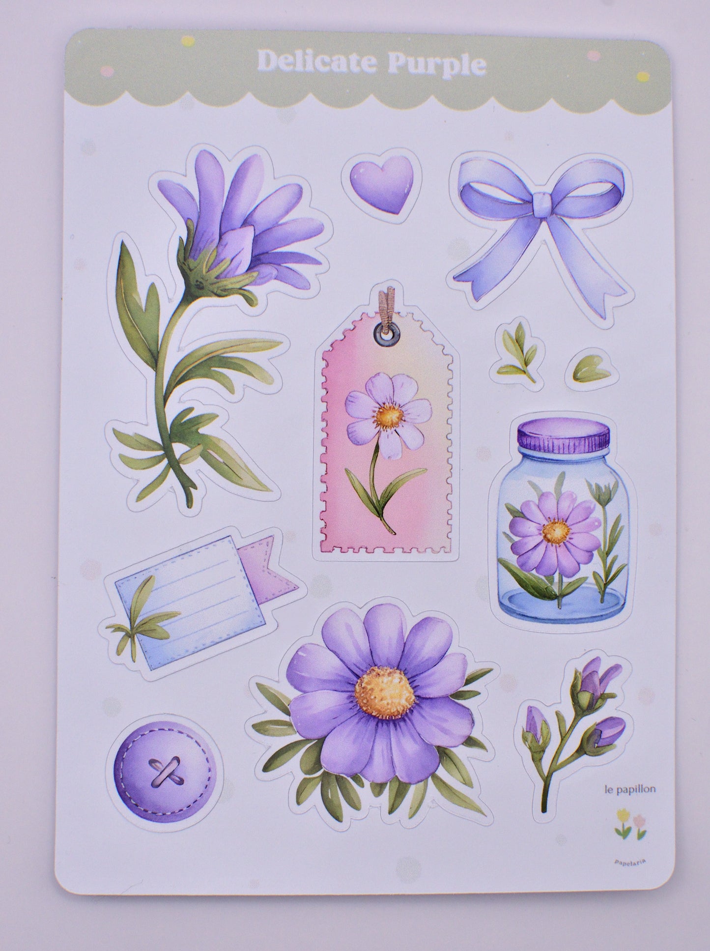 Cartela de Adesivos Delicate Purple