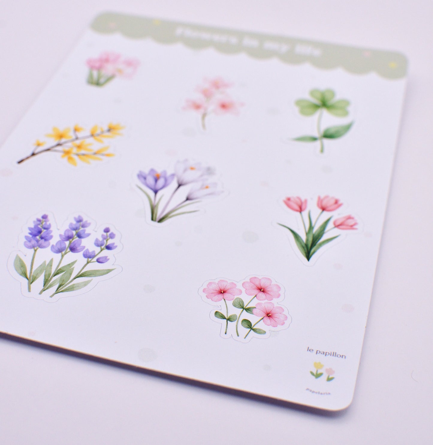 Cartela de Adesivos Flowers in my life