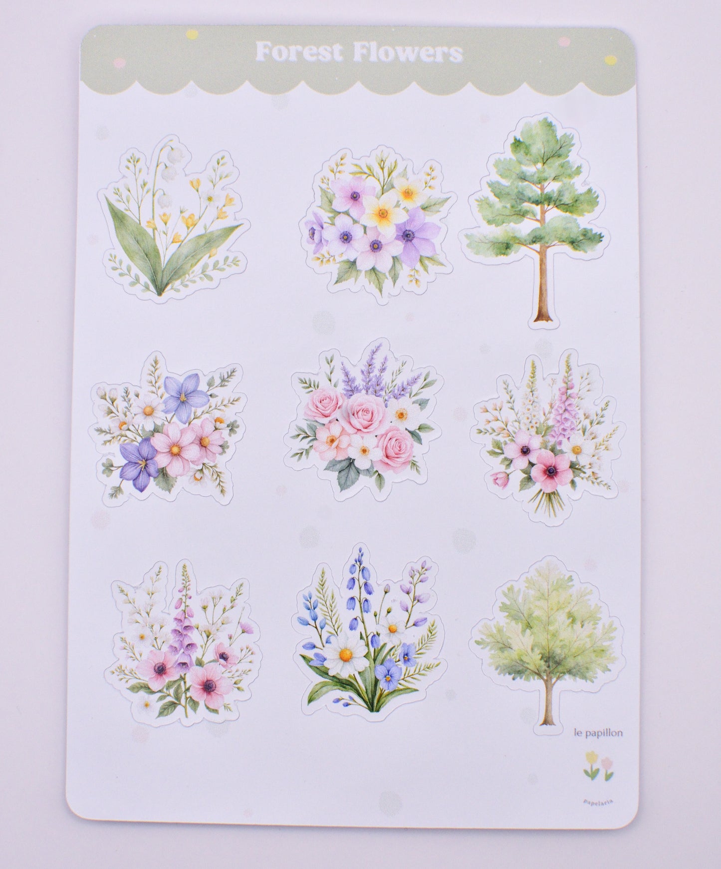 Cartela de Adesivos Forest Flowers