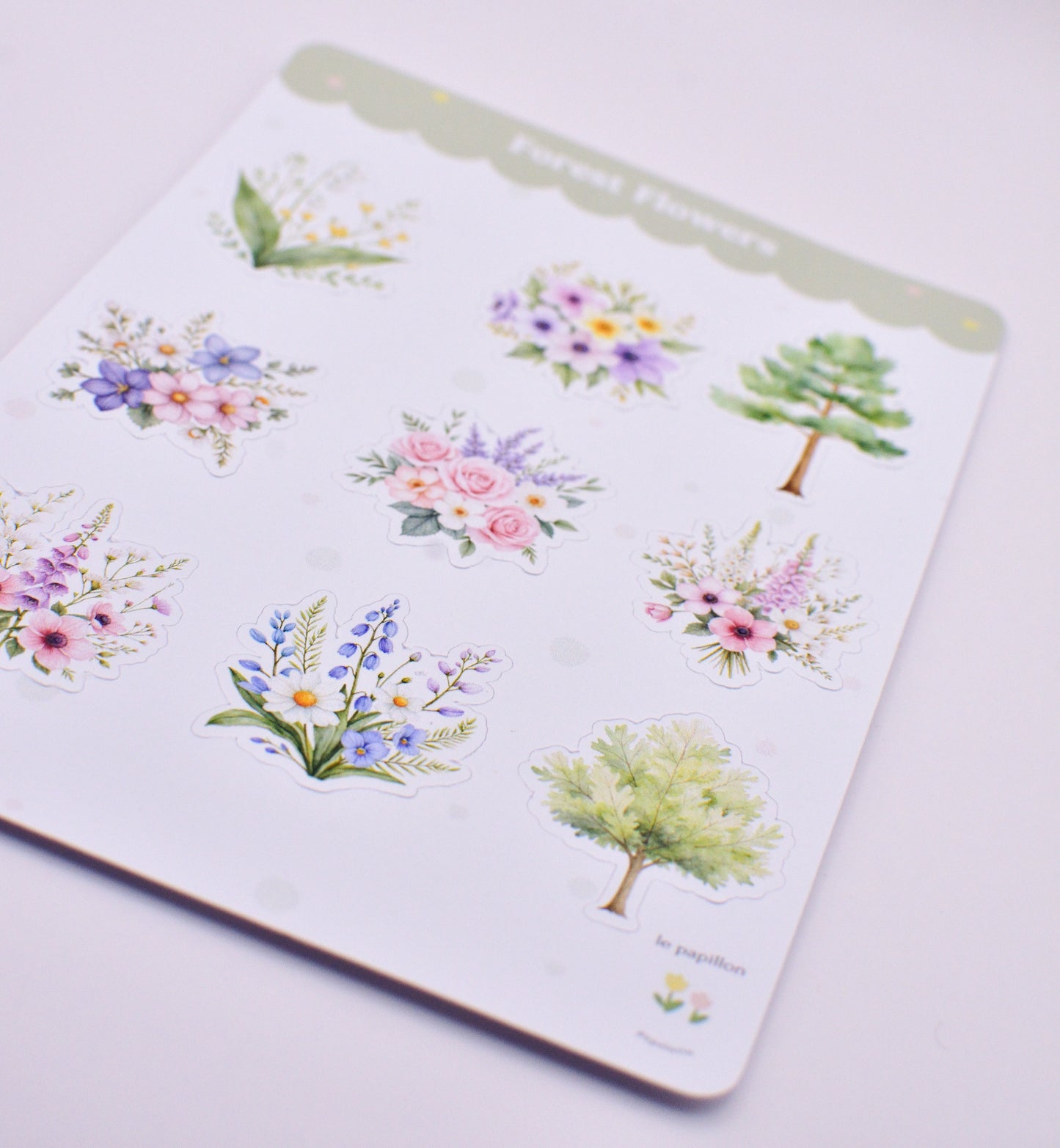 Cartela de Adesivos Forest Flowers