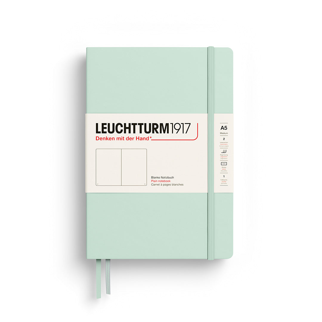 Caderno Leuchtturm1917 Medium (A5) Sem Pauta, 251 páginas, Capa Dura, Mint