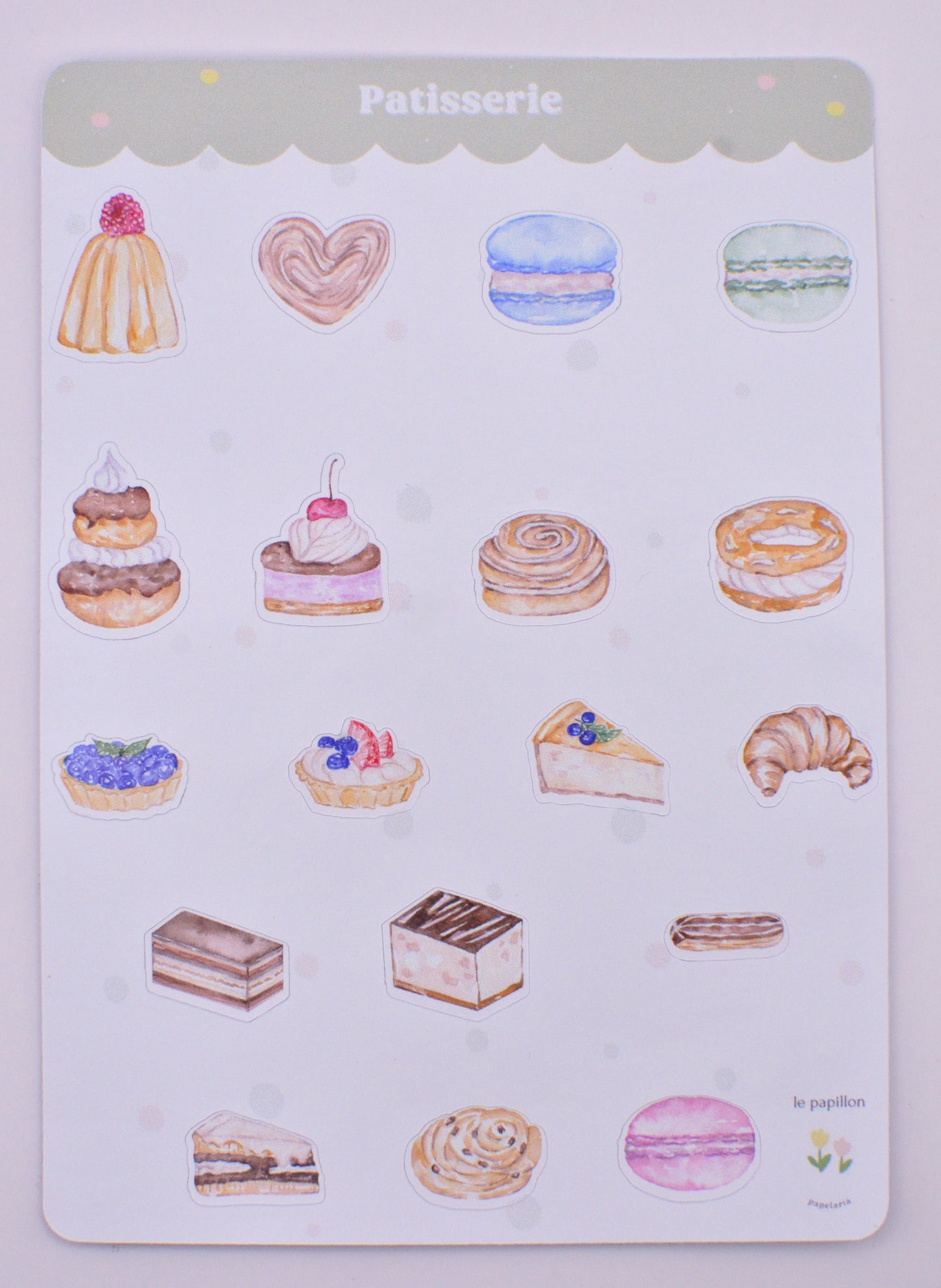 Cartela de Adesivos Patisserie