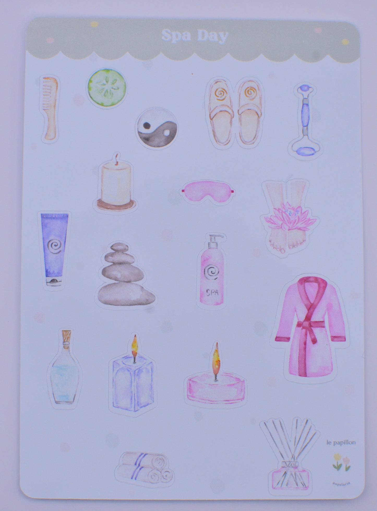 Cartela de Adesivos Spa Day