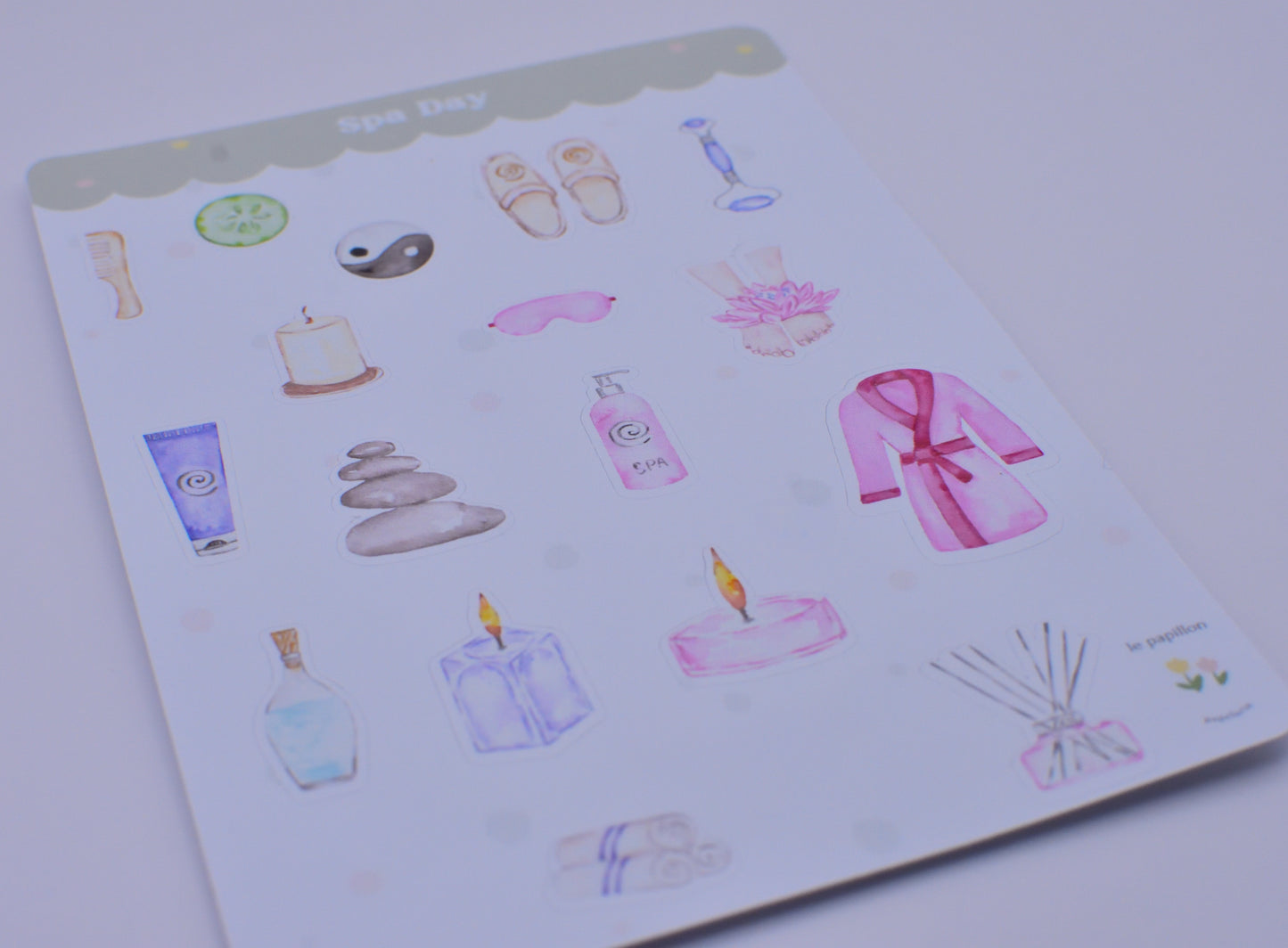 Cartela de Adesivos Spa Day