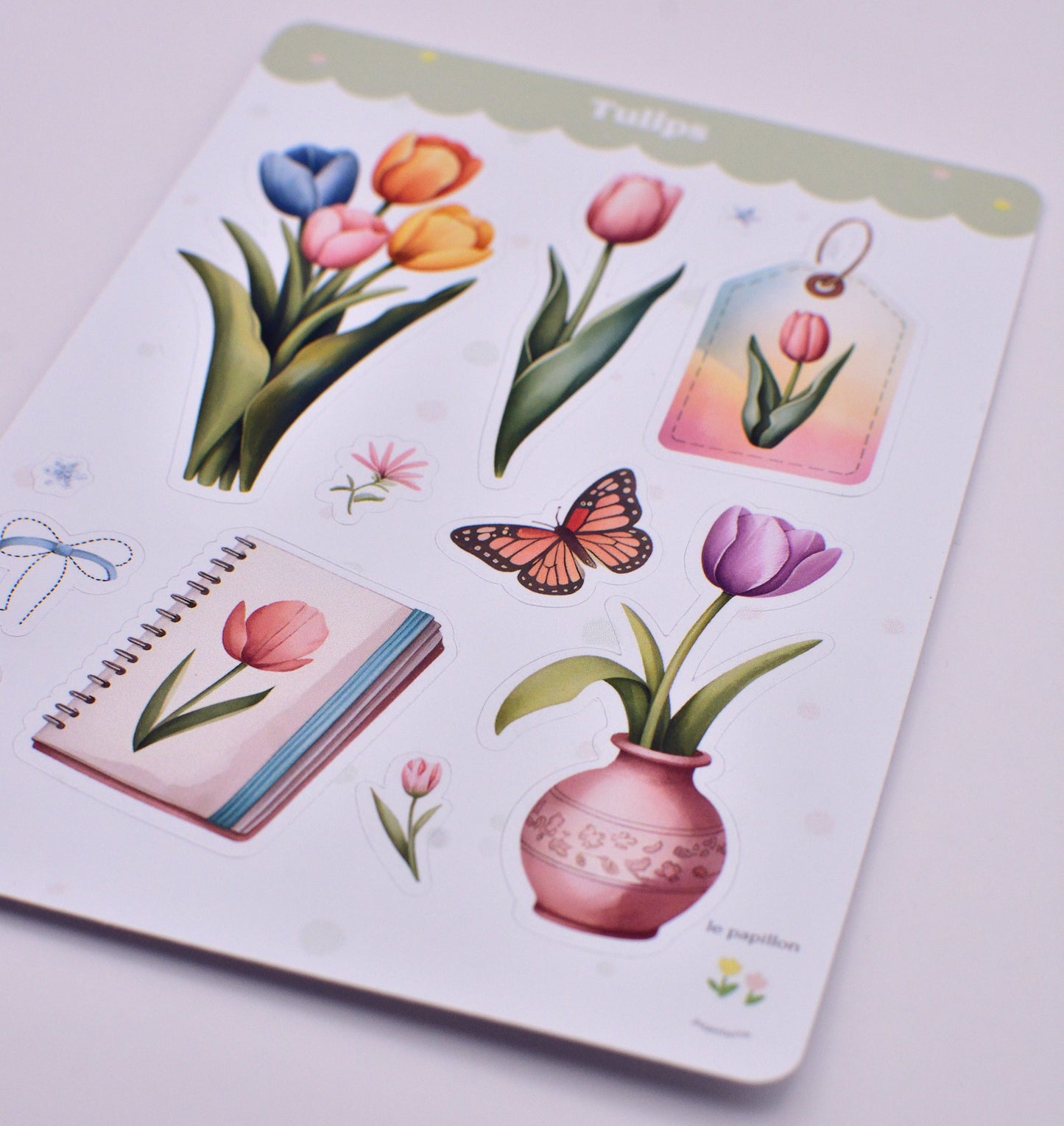 Cartela de Adesivos Tulips