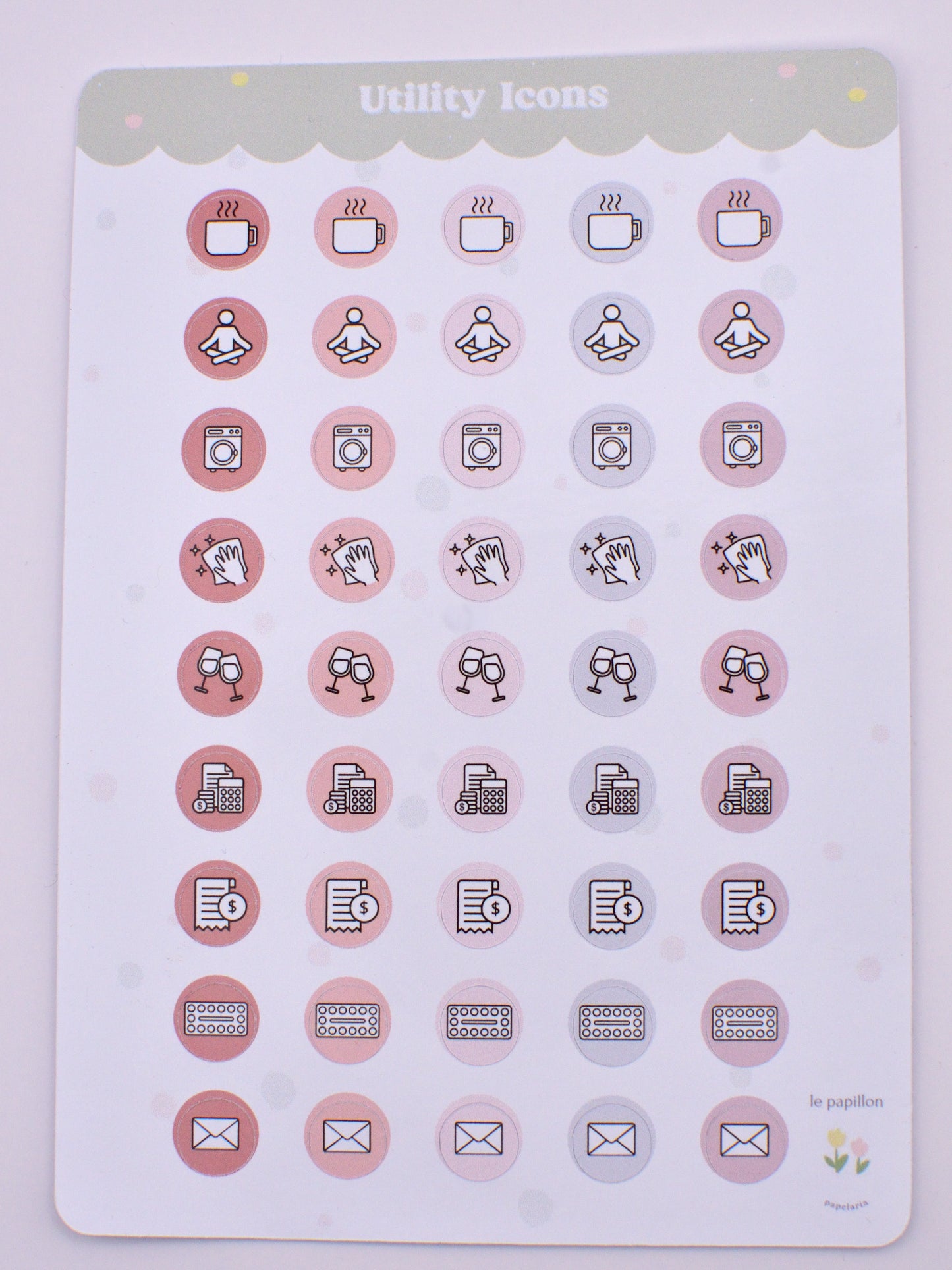 Cartela de Adesivos Utility Icons