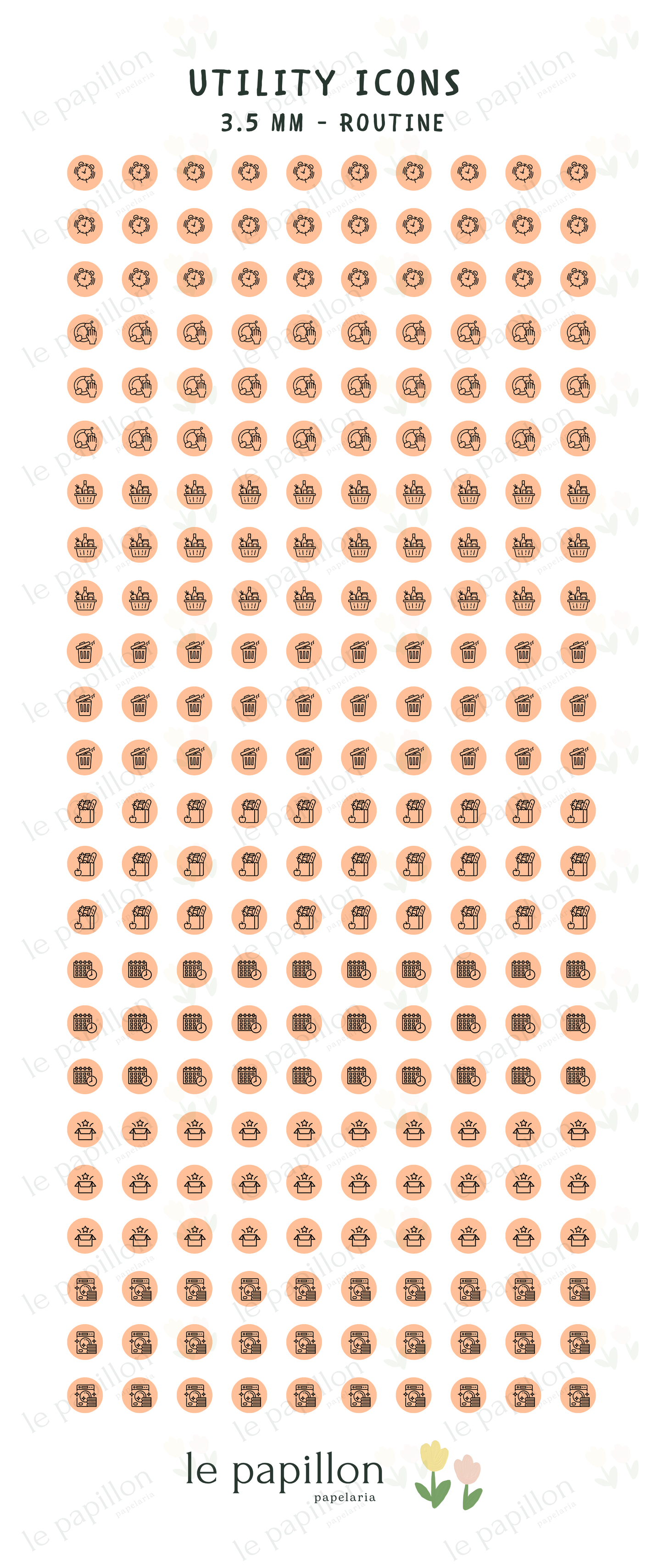 Cartela Utility Icons 3.5mm - Routine
