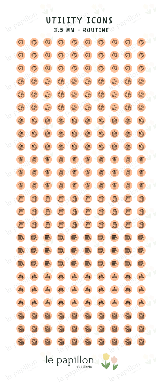 Cartela Utility Icons 3.5mm - Routine