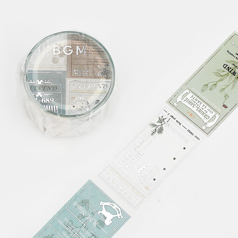 Washi Tape BGM - Poem Botanical - 30mm x 5m