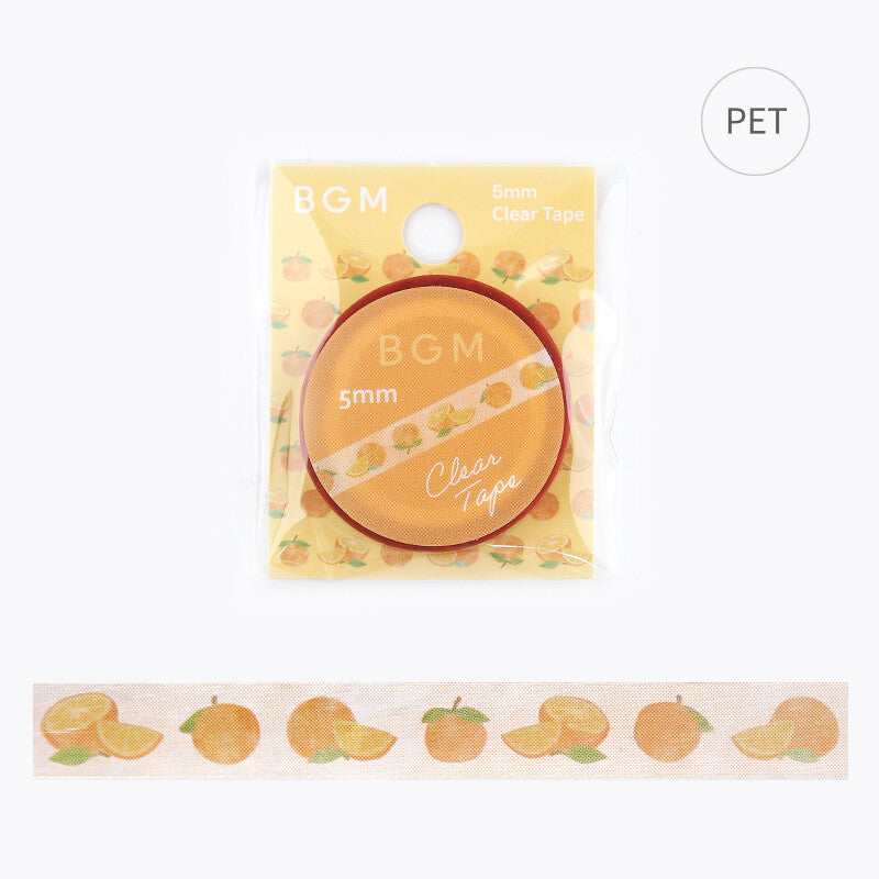 Clear Tape BGM - Tangerine - 5mm x 5m