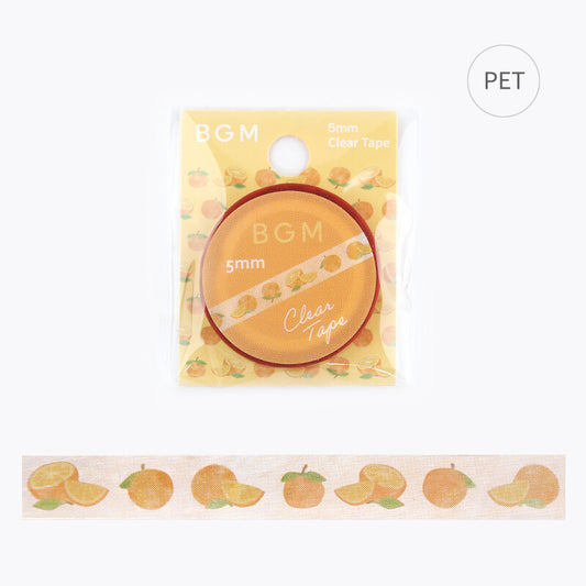 Clear Tape BGM - Tangerine - 5mm x 5m