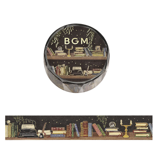 Washi Tape BGM - Late Bookshelf - 15mm x 5m